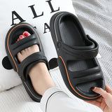 Vipkoala Women Thick Platform Slippers Summer Beach Eva Soft Slide Sandals Leisure Men Ladies Indoor Antislip Sandals Dual-purpose Shoes