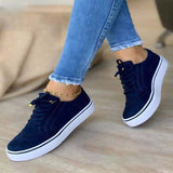 Vipkoala Women Flats Women's Casual Lace Up Shoes Female Platform Suede Footwear Ladies Comforts Breathable Vulcanized Zapatos Mujer