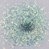 10g/Bag New Arirval Mixed Hexagon Glitter Iridescent Flakes Slice Sparkly Chunky Manicure Nail Art Decoration Accessories