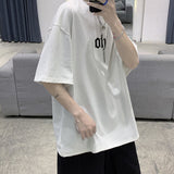 Vipkoala Cotton Letter Graphic Man T Shirts Summer Streetwear Casual Tshirt For Men Women y2k New Short Sleeve Male Tees Clothing