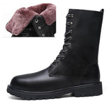 Vipkoala Military Boots Men Winter Shoes Warm Men Leather Boots Footwear Cowboy Tactical Boots Men Casual Shoes Size 38-48