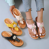 Vipkoala Flip-flops Women's Flowers Summer New Platform Wedge Heel Outdoor Beach  Fashion Comfortable Peep Toe Slippers Women Luxury