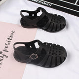 Vipkoala Children Sandals Girls Boys Soft Princess Shoes Candy Jelly Beach Roman Slippers Outdoor PVC Hollow Out Kids Shoes