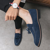 Vipkoala Trend Designer Britain Retro Pointed Tassels Suede Wedding Leather Oxford Shoes Men Casual Loafers  Formal Dress Zapatos Hombre