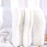 Vipkoala 1 Pair Plush Insole Cotton Insole Imitation Rabbit Fur Insoles Winter Men Women Warm Soft Thick Warm Breathable Shoe Accessories