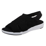 Vipkoala New Ladies Sandals Large Size Breathable Stretch Fly Woven Sandals Casual Walking Outdoor Women's Shoes Beautiful Shoes