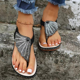 Vipkoala Summer Slippers for Women Flip Flops Wedge Sandals Glitter Sequined Platform Shoes Female Outdoor Non-Slip Slippers Plus Size 43