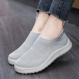 Vipkoala Fashion Women Casual Shoes Slip On Women Sock Shoes Solid Color Sneakers For Women Outdoor Ladies Flat Shoes Female Footwear