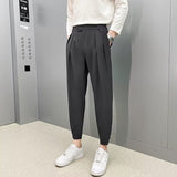 Vipkoala Spring Summer New Baggy Men's Casual Pants Korean Fashion Male Youth Bound Feet Trousers Blazer Pants Trousers