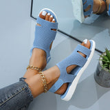 Vipkoala Women Crystal Sandals Breathable Comfort Shopping Ladies Walking Shoes Flat Summer Platform Sandal Shoes Mujer Plus size 43