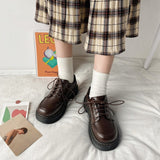 Vipkoala Japanese School Uniform Shoes Jk Student Shoes Girls Women Kawaii Lolita Soft Girl Round Toe Lolita Platform Mary Jane Shoes