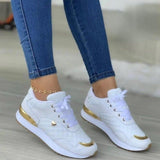 Vipkoala New Plus Size 43 Sports Shoes Autumn and Winter New Lace-up Platform Fashion Casual Non-slip Single Shoes