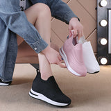 Vipkoala New Women Platform Sneakers Spring Fashion Women Vulcanize Shoes Lace-up Mesh Breathable Women Casual Shoes Tenis Feminino