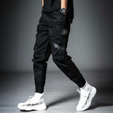 Vipkoala Harajuku Black Cargo Pants Men Multi-pocket Casual Pants Joggers Sweatpants Streetwear Fashion Male Trend Hip-Hop Loose Trousers