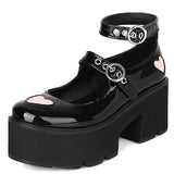 Vipkoala Advanced Custom Women Pumps Mary Jane Lolita Heart Ladies Chunky Heel Sandals Female Ankle Buckle Round Toe Vintage Kawaii Shoes