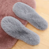 Vipkoala 1 Pair Plush Insole Cotton Insole Imitation Rabbit Fur Insoles Winter Men Women Warm Soft Thick Warm Breathable Shoe Accessories