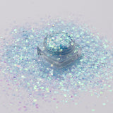 10g/Bag New Arirval Mixed Hexagon Glitter Iridescent Flakes Slice Sparkly Chunky Manicure Nail Art Decoration Accessories