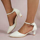 Vipkoala New Solid Color Women High Heels Fashion Simple Belt Heel Single Shoes Women All-match Banquet Wedding Women Shoes