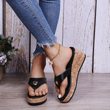 Vipkoala New Flat Wedges Sandals Slippers Female Casual Platform Flip Flops Fashion Comfortable Outdoor Beach Slides Women Summer