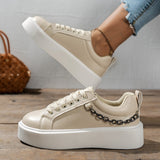 Vipkoala New Women's Sports Shoes Fashion Chain Color Matching Students Thick Bottom Shoes Women Walking Shoe Woman Sneakers Luxury