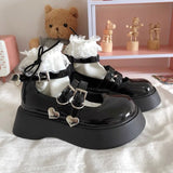 Vipkoala Sweet Leather Shoes New Female Mary Jane Thick-soled Increase Japanese Lolita Shoes Summer Thin Jk Shoes Green