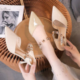 Vipkoala Sexy Sandals Woman Summer Pointed Rivets Fashion Elegant Party Sandals Stripper Shoes Luxury Sandals Women Designers