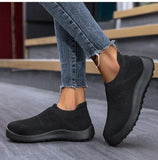 Vipkoala Fashion Women Casual Shoes Slip On Women Sock Shoes Solid Color Sneakers For Women Outdoor Ladies Flat Shoes Female Footwear