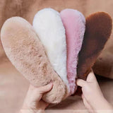 Vipkoala 1 Pair Plush Insole Cotton Insole Imitation Rabbit Fur Insoles Winter Men Women Warm Soft Thick Warm Breathable Shoe Accessories