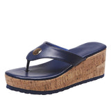 Vipkoala New Flat Wedges Sandals Slippers Female Casual Platform Flip Flops Fashion Comfortable Outdoor Beach Slides Women Summer