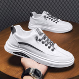 Vipkoala Men's White Casual Sneakers Autumn Vulcanized Shoes Boys Tenis Sport Shoes Male Sneakers Soft Sole Men Walking Shoe