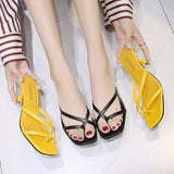 Vipkoala Fashion Slippers Clip Toe Low Heels Sandals Shallow Women Shoes New Summer Designer Dress Flip Flops Party Slides Femme