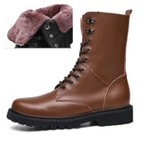 Vipkoala Military Boots Men Winter Shoes Warm Men Leather Boots Footwear Cowboy Tactical Boots Men Casual Shoes Size 38-48