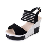 Vipkoala Summer New Fashion All-match Wedge Heel Fish Mouth Women's Shoes Super High Heel Sandals Platform Height Increase Sandals