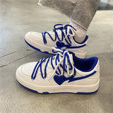 Vipkoala Original Women Blue Love Designer Classic Breathable Canvas Casual Sneakers Female Outdoor Walk Tennis Little White Shoes