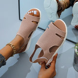 Vipkoala Women Crystal Sandals Breathable Comfort Shopping Ladies Walking Shoes Flat Summer Platform Sandal Shoes Mujer Plus size 43