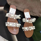 Vipkoala Fish Mouth with Pearl Border Slippers Transparent Sandals Large Size Slippers Summer  Sandalias De Verano Para Mujer Shoes