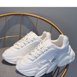 Vipkoala Spring New White Sneakers Women Casual Shoes Woman Pu Leather Vulcanized Shoes Tenis Feminino Platform Sneaker