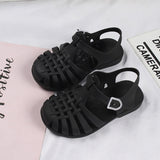 Vipkoala Children Sandals Girls Boys Soft Princess Shoes Candy Jelly Beach Roman Slippers Outdoor PVC Hollow Out Kids Shoes