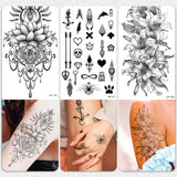 400+ Stylish Styles (64 Sheets) Realistic Temporary Tattoos For Women, Long Lasting Semi Permanent Tattoo, Waterproof Large Flowers Rose Hand Tattoos Stickers And Fake Tattoos For Adults Girls