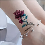 20 Sheets Colorful Butterfly Tattoo Stickers Women Waterproof Long Lasting Sexy Chest Arm Waist Tattoo Stickers Black Rose Tattoo Stickers