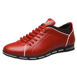 Men Fashion Solid Leather Business Sport Flat Round Toe Casual Shoes men's casual shoes fashion summer casual shoes men sneakers