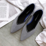 Vipkoala Pointed Toe flats Ladies flat Shoes Ballet  Breathable Knit Mocasines De Mujer Gestante Bailarinas De Mujer Loafers autumn