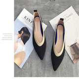 Vipkoala Pointed Toe flats Ladies flat Shoes Ballet  Breathable Knit Mocasines De Mujer Gestante Bailarinas De Mujer Loafers autumn