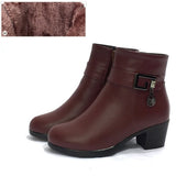 Vipkoala Genuine Leather women boots winter thick wool lined genuine Leather women snow boots large size women winter shoes Boot Outfit