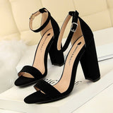 Sexy High Heels New Women Pumps Comfort Women Shoes Block Heels Ladies Shoes Buckle Women Heels Female Shoes Women Sandals