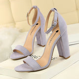 Sexy High Heels New Women Pumps Comfort Women Shoes Block Heels Ladies Shoes Buckle Women Heels Female Shoes Women Sandals