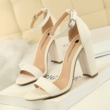 Sexy High Heels New Women Pumps Comfort Women Shoes Block Heels Ladies Shoes Buckle Women Heels Female Shoes Women Sandals