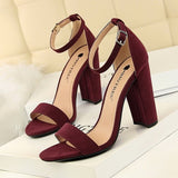 Sexy High Heels New Women Pumps Comfort Women Shoes Block Heels Ladies Shoes Buckle Women Heels Female Shoes Women Sandals