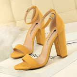 Sexy High Heels New Women Pumps Comfort Women Shoes Block Heels Ladies Shoes Buckle Women Heels Female Shoes Women Sandals