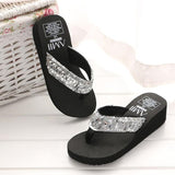 Vipkoala Women Slippers Flip Flops Summer Women Crystal Bling Beach Slides Sandals Casual Shoes Slip On Slipper Bath Shoes